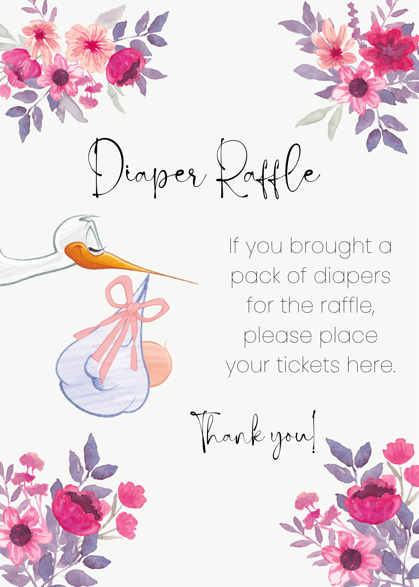 Diaper Raffle